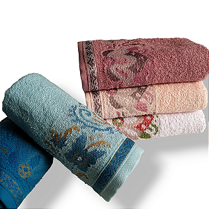 Toalhas de Banho Lotus Kit com 5 Unidades - 135cm x 70cm 340g/m²