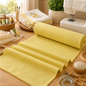 Tecido Pano Prato Artesanato Pintura Amarelo 10 Metros 70cm Liso