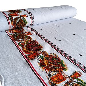 Tecido Trama 9 com Estampa Rotativa – Ideal para Panos de Prato (10m, 25m, 50m) Churrasco