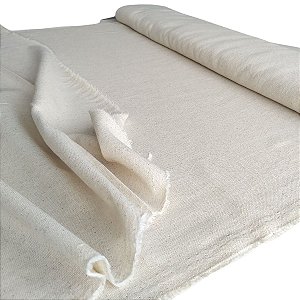 Tecido Pano de Prato Crú Pré Lavado Liso 100% Algodão Artesanato Pintura – 10m, 25m ou 50m
