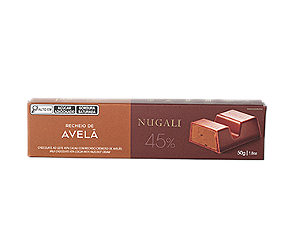 TABLETE CHOCOLATE AO LEITE COM RECHEIO CREMOSO DE AVELÃ
