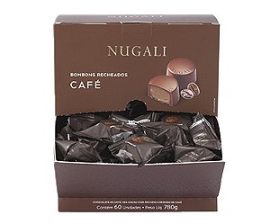 Bombom com Recheio Cremoso de Café - Caixa com 60 Unidades