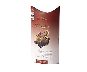 Dragée Frutas e Nozes com Chocolate ao Leite