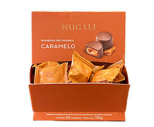 Bombom com Recheio Cremoso de Caramelo - Caixa com 60 Unidades