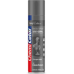 Tinta Spray Chemicolor Uso Geral Cinza Escuro 400ml 196