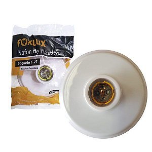 Plafonier FoxLux com Soquete E-27 de Porcelana