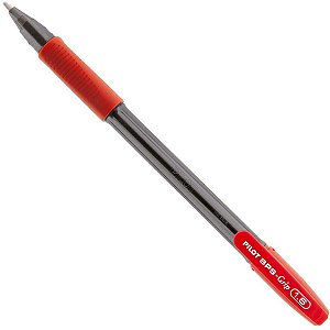 Caneta Esferográfica Pilot BPS Grip 1.6mm Ponta Grossa Vermelho Caixa com 12 Unidades