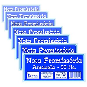 Bloco Nota Promissória Tamoio Amarela 1017 - 20 Blocos com 50 Folhas