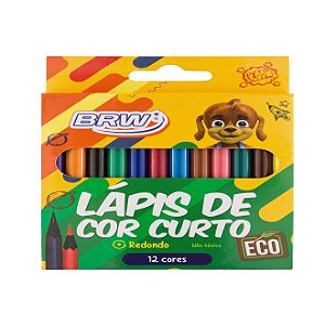 Lápis de Cor Brw Redondo Curto com 12 Cores Cada 06 Caixas