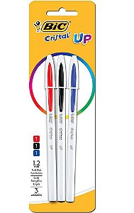 Caneta Bic Cristal UP 1.2mm Cores Sortidas com 12 Cartelas