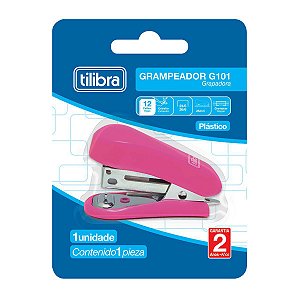 Grampeador Tilibra Mini G101 Rosa para 12 folhas