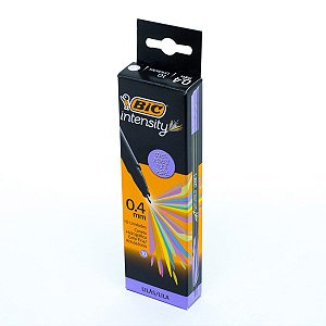 Caneta Bic Intensity 0.4mm Extra Fina Lilás Caixa com 10 Unidades