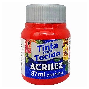 Tinta para Tecido Acrilex 37ml Vermelho Tomate 583 com 12 unidades