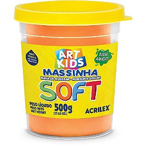 Massa de Modelar Soft Acrilex 500g Laranja 105