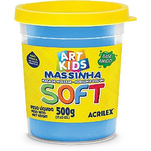 Massa de Modelar Soft Acrilex 500g Azul 109