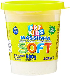 Massa de Modelar Soft Acrilex 500g Branco 408