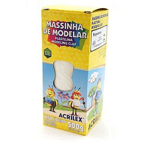 Massa de Modelar Acrilex 500g Branca 519