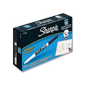 Marcador para Quadro Branco Sharpie Azul Ponta Fina Caixa com 12 Unidades