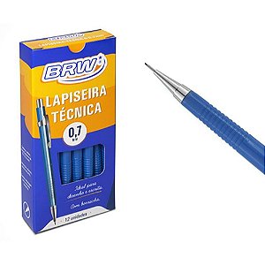 Lapiseira BRW Técnica Azul 0,7mm LP0712 Caixa com 12 Unidades