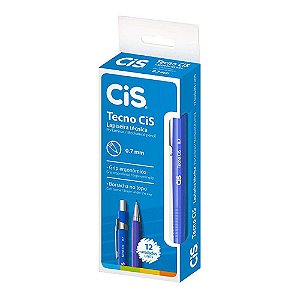 Lapiseira Cis Tecno 0,7mm Azul Caixa com 12 Unidades