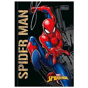 Caderno Tilibra Capa Dura 1/4 Spider Man 80 Folhas 05 Unidades