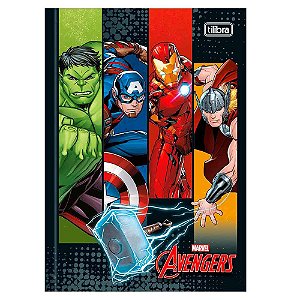 Caderno Tilibra 1/4 Vingadores Capa Dura 80 Folhas 05 Unidades