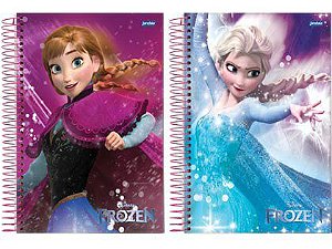 Caderno Frozen Magic Jandaia 1x1 96 Folhas 04 Unidades