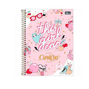 Caderno Capricho Tilibra Capa Dura 80 Folhas 04 Unidades