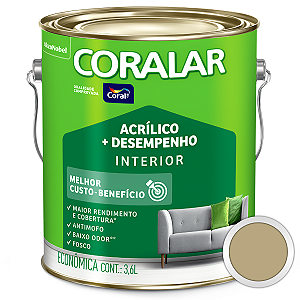 Tinta Acrílica Fosco Coral Coralar Camurça Galão 3,6L - Coral