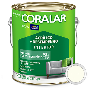 Tinta Acrílica Fosco Coral Coralar Branco Galão 3,6L - Coral