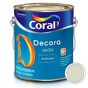 Tinta Acrílica Coral Decora Seda Premium Gelo Acetinado Lata 3,6 Litros - Coral