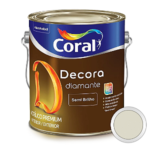 Tinta Acrílica Coral Decora Diamante Premium Gelo Semi Brilho Galão 3,6 Litros - Coral