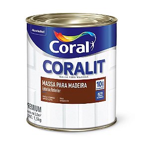 Massa para Madeira Coral Coralit Branco 1,5kg 06 unidades - Coral