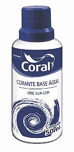 Corante Base Água Coral Azul 12 Unidades de 50ml Cada