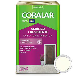 Tinta Acrílica Coralar Duo Exterior e Interior Branco Lata 18 Litros - Coral