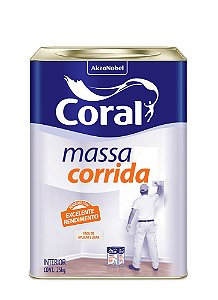 Massa Corrida Coral PVA Branco para Pintura 25kg - Coral