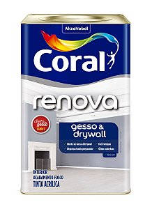 Tinta Acrílica Direto no Gesso Coral Renova Branco Lata 18 Litros