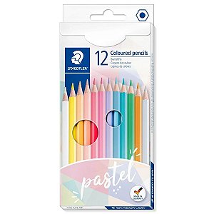 Lápis de Cor Staedtler Linha Pastel com 12 Cores