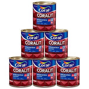 Coralit Ultra Resistência Alto Brilho Vermelho Goya 06 unidades de 900ml