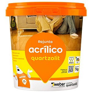 Rejunte Acrílico Quartzolit Branco Pote com 1kg