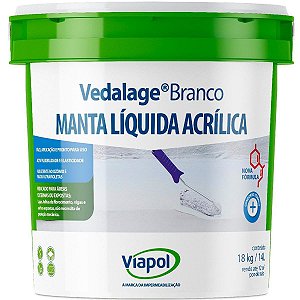 Manta Líquida Acrílica Impermeabilizante Vedalage Branco 18kg