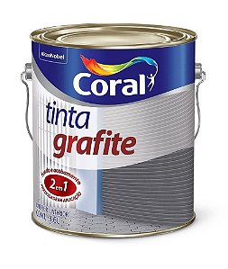 Tinta Grafite Coral Cinza Claro Galão 3,6L Dupla Ação