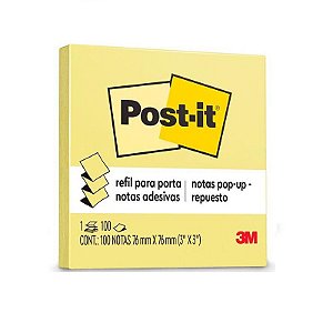 Bloco Adesivo Post-it Amarelo 3M 76x76mm 100 folhas