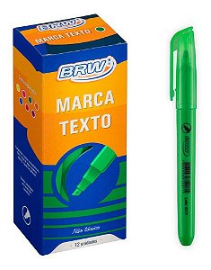 Marca Texto BRW Verde Caixa com 12 Marcadores