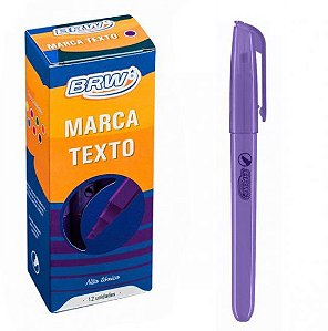 Marca Texto BRW Roxo Caixa com 12 Marcadores