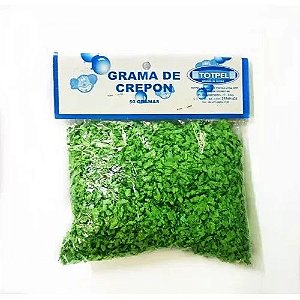 Grama ou Floco de Papel Crepom Totpel com 50g Verde Limão