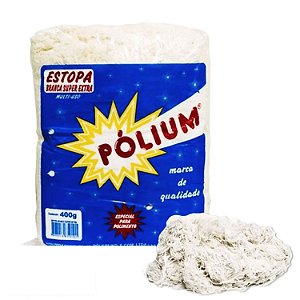Estopa Pólium para Polimento Branca Super Extra 12 Pacotes com 400g