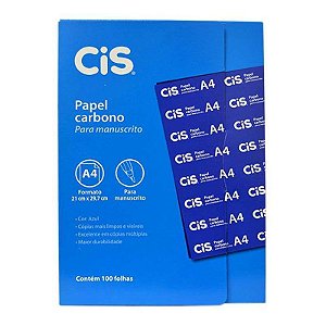 Papel Carbono Cis para Manuscrito Azul Pacote com 100 Folhas