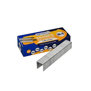 Grampo Brw para Grampeador Galvanizado 26/6 Caixa com 5000 Unidades