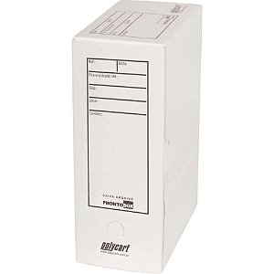 Arquivo Morto Polycart de Plástico Prontobox Branco 4008 com 10 Unidades